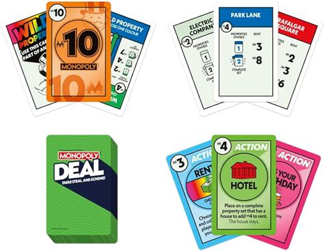 Monopoly Deal Card Game, for 8 years to 99 years .